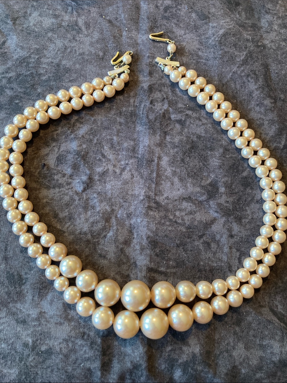 Classic Double-Strand Faux Pearl Necklace
